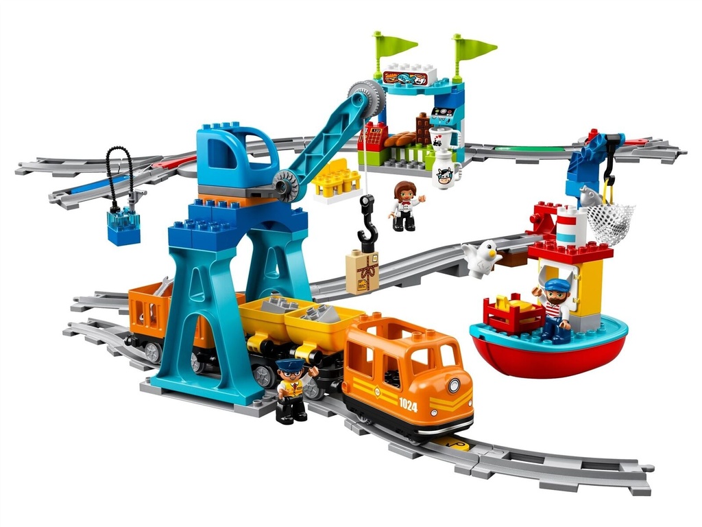 LEGO 10875 DUPLO Cargo Train Push Go Motor Sound Lights