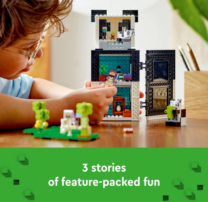 LEGO 21245 Minecraft The Panda Haven Movable Toy House with Baby Pandas