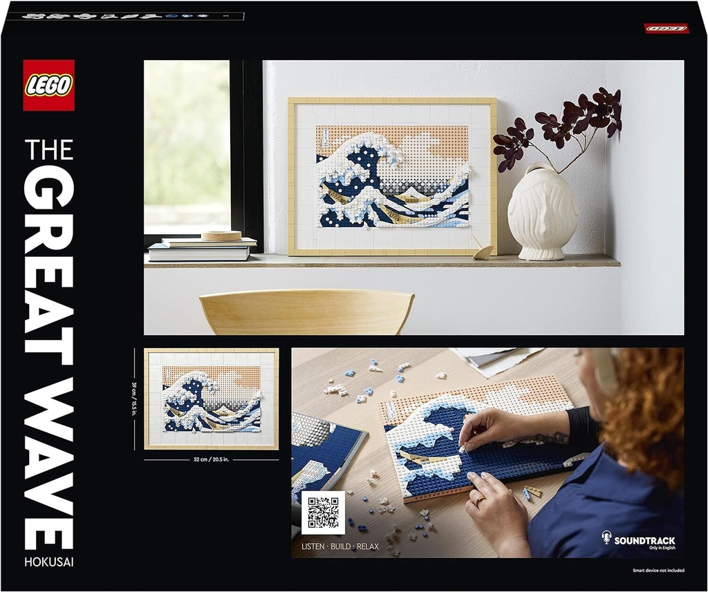 LEGO 31208 Art Hokusai  The Great Wave 3D Japanese Wall Art Craft Kit Framed