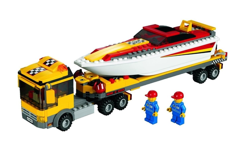 LEGO 4643 POWER BOAT AND TRANSPORTER IN BOX