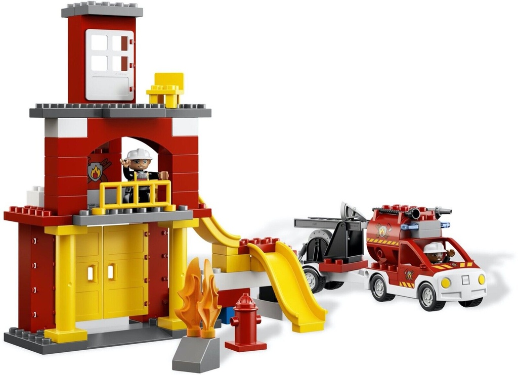 Lego 6168 Fire Station Duplo  Rare Discontinued Retired Set