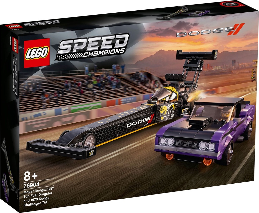 Lego 76904 SPEED CHAMPIONS Mopar Dodge SRT Top Fuel Dragster 1970 Dodge Chal