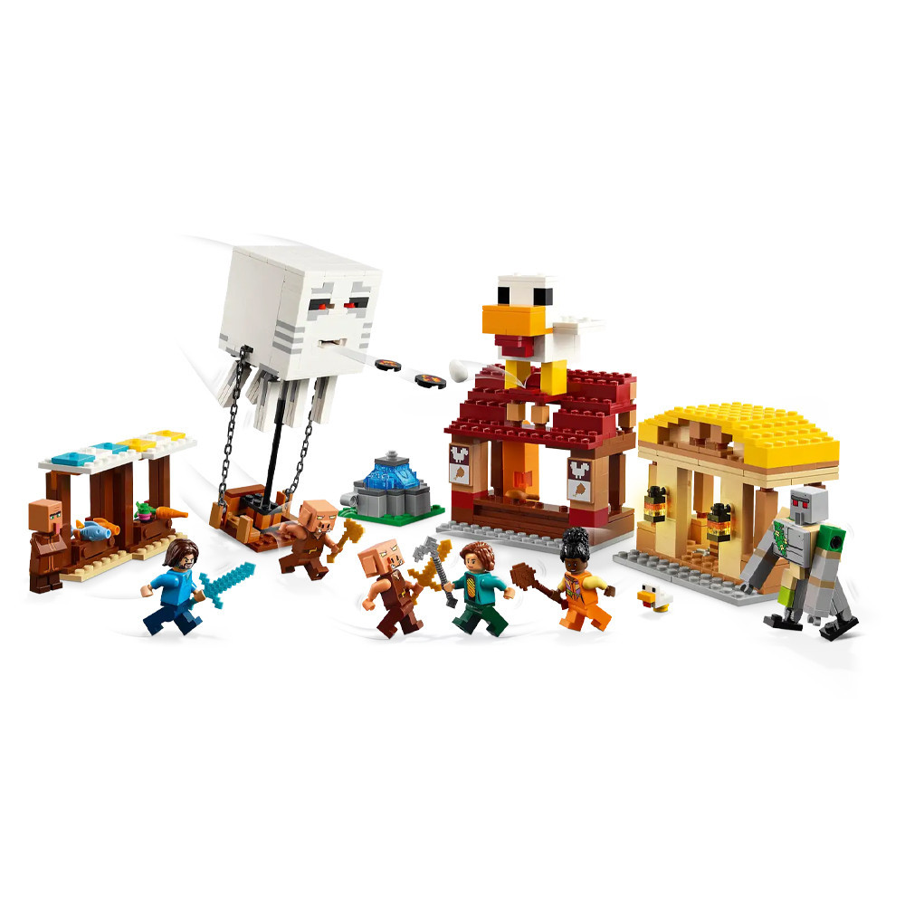 LEGO Minecraft 21273 The Ghast Balloon Village Attack Age 10 555pcs