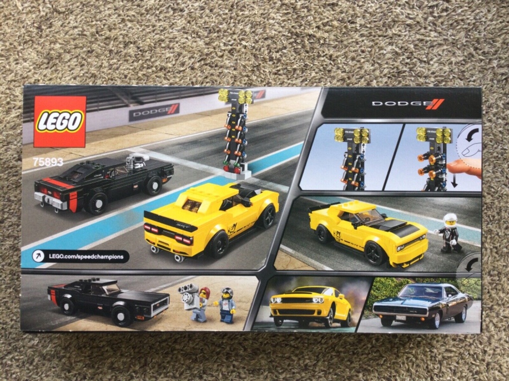 LEGO Speed Champions 75893 2018 Dodge Challenger SRT Demon 1970 Dodge Charger