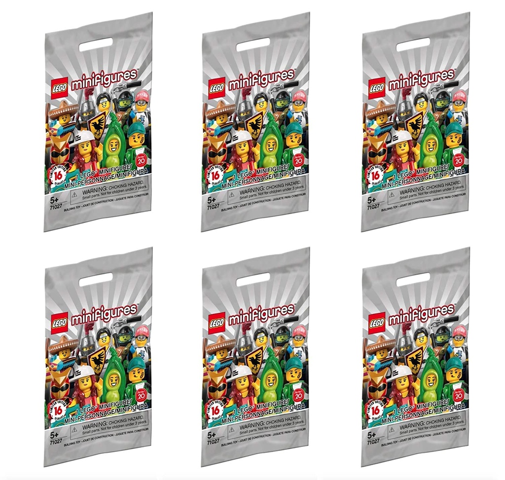 LEGO Minifigure Series 20  Blind Bags Random Set of 6 2020 Mini Figures 71027