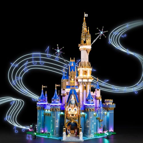 LED Light Kit for Lego 43222 Disney Castle Custom DIY Lights for Lego Building Set Model Not Included Music Version