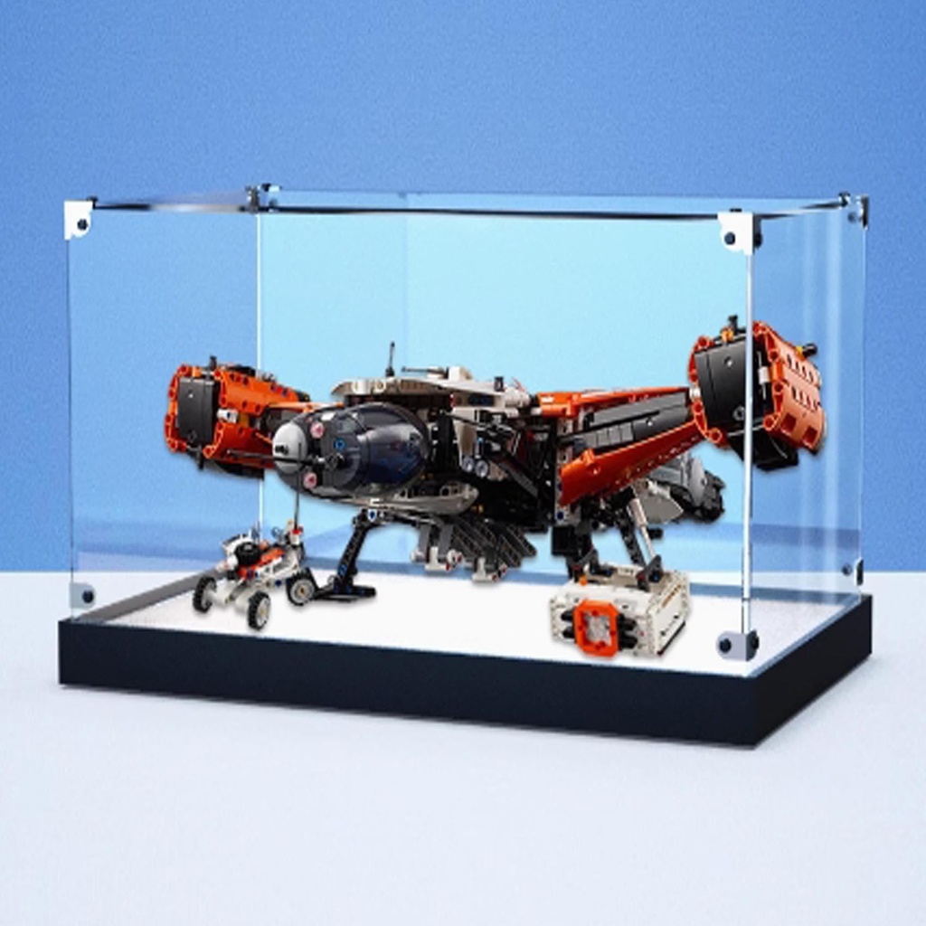 Transparent Acrylic Display Casefor Lego 42181 Cargo Spacecraft Model Clear BoxStorage BoxDisplay BoxCompatible with 42181 Model Display Box only Frosted Black