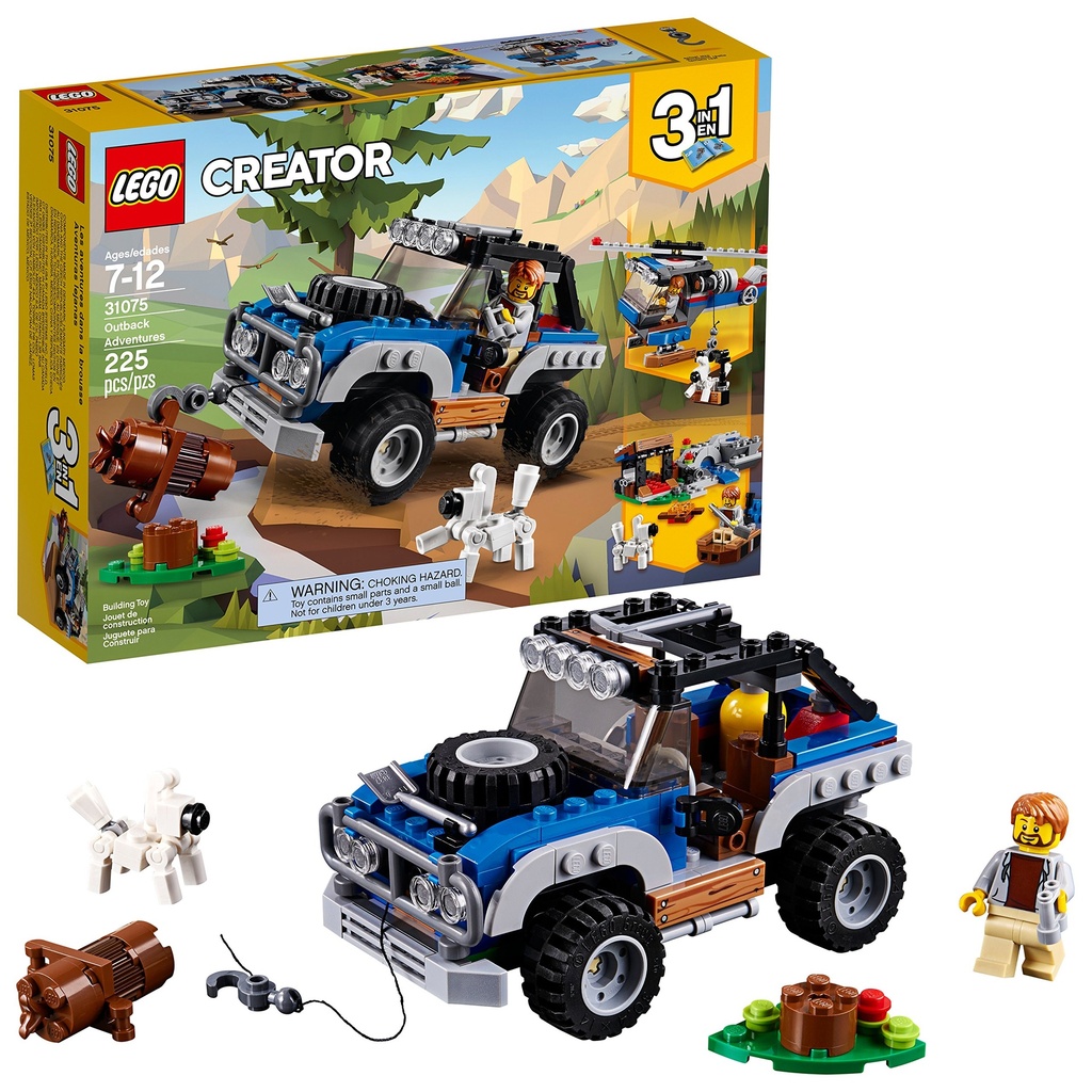 LEGO Creator 3in1 Outback Adventures 31075 Building Kit 225 Piece