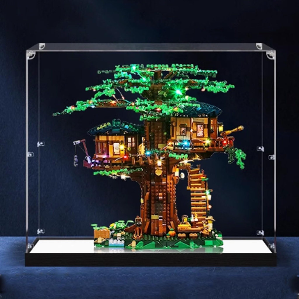 Acrylic Display Box for Lego 21318 Treehouse Transparent Dustproof Display Box Compatible with Lego 21318 Construction kit Model Not Included Mirror Version 3mm