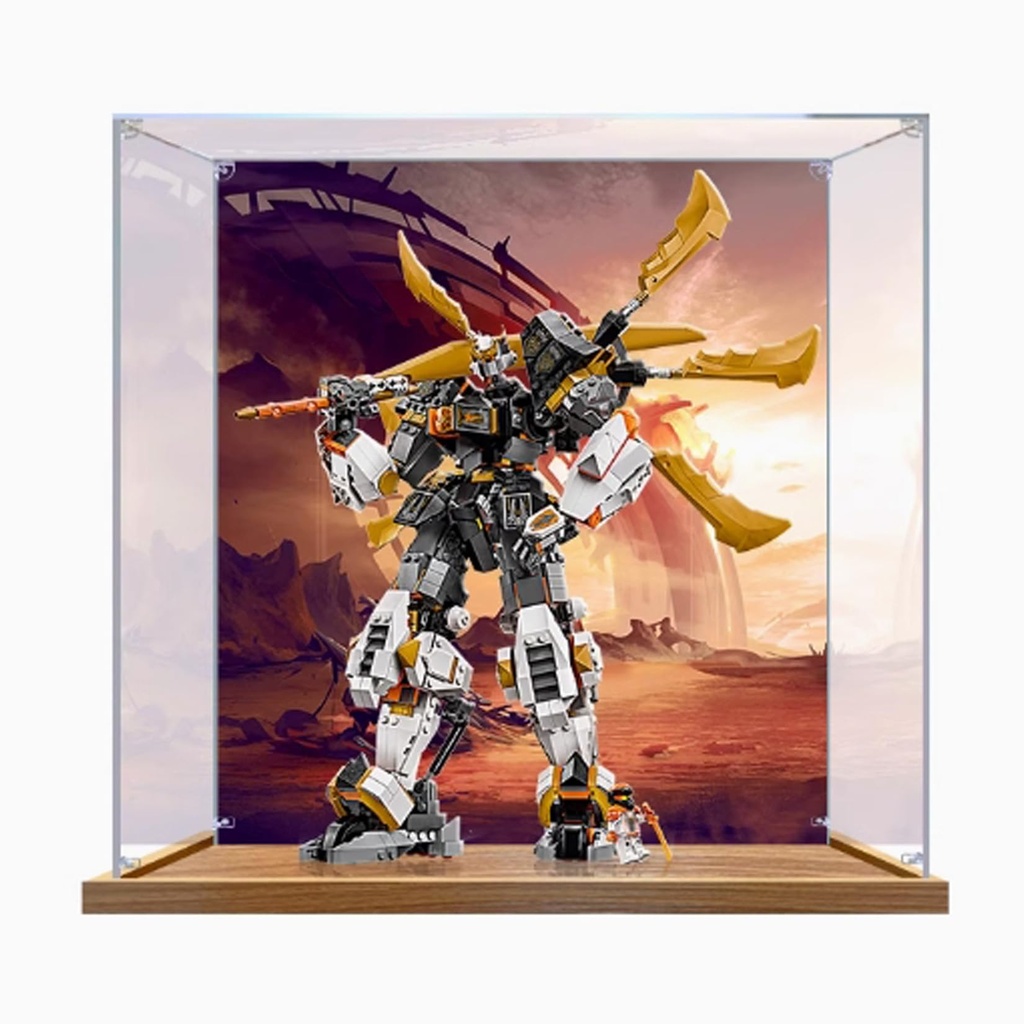 Acrylic Display Box for Lego 71821 Titan Shenlong Mecha Model Transparent Dustproof Display Box Compatible with Lego 71821 Construction kit Model not Included A Background Style