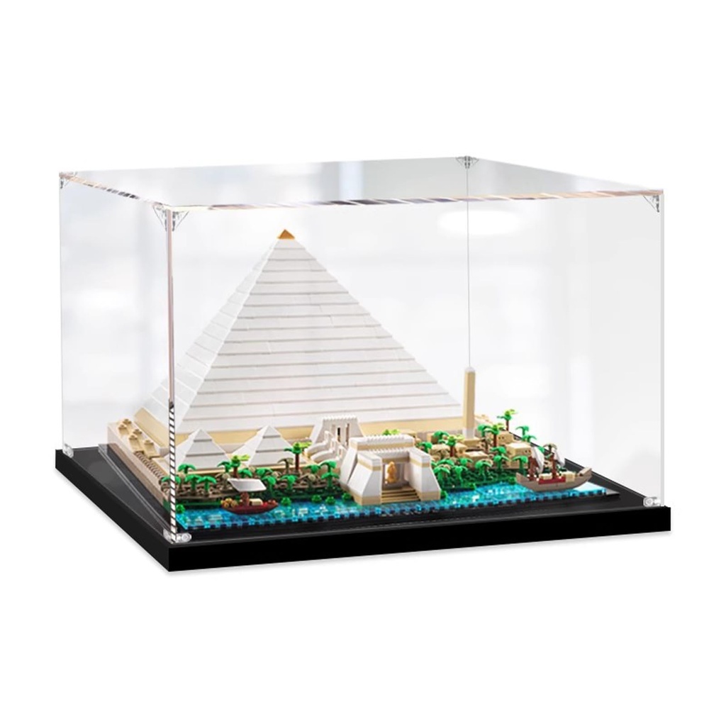 Acrylic Display Case Box Suitable for Lego 21058 Great Pyramid of GizaDisplay box Used for Model display dustproof collectible Storage Model not included 3mm transparent