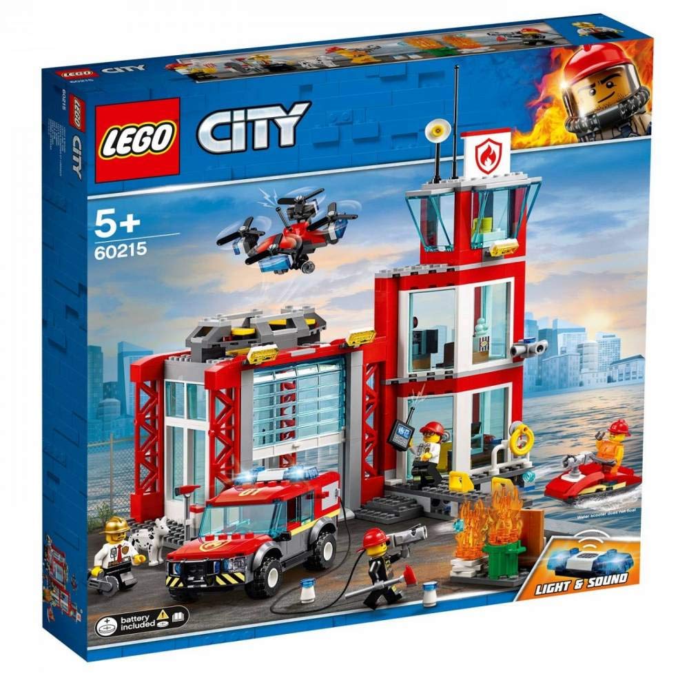 LEGO City Fire Brigade Fire Station 60215 509 parts light sound 2019