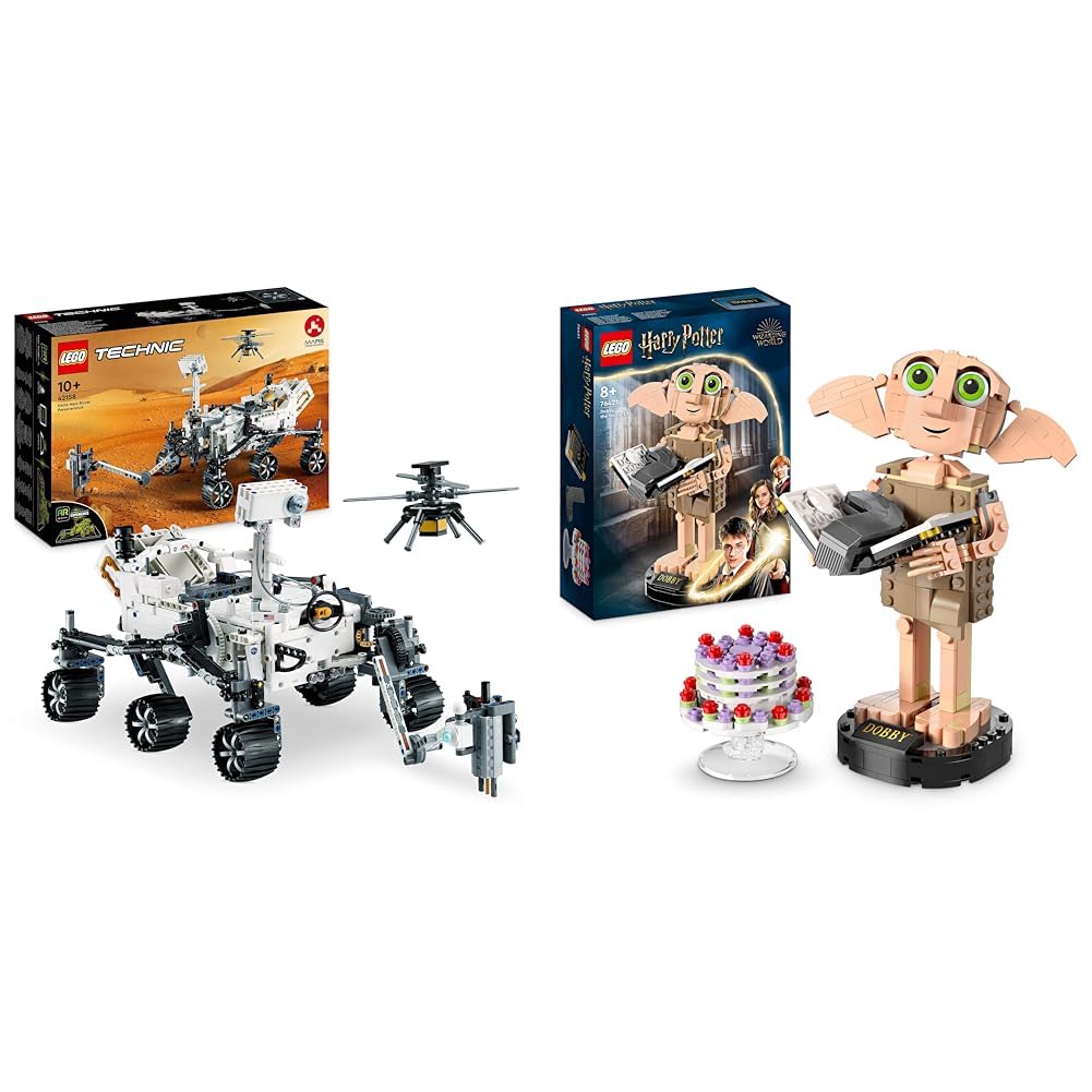 LEGO 42158 Technic NASA Mars Rover Perseverance Space Set with AR App Experience Science Discovery Set Learn About Vehicle Engineering 76421 Harry Potter Dobby the HouseElf Set