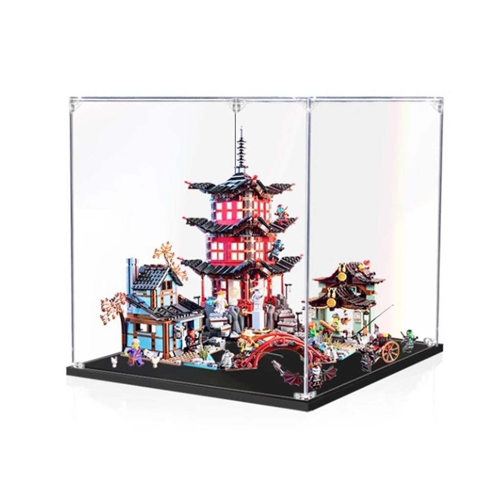 Clear Acrylic Display Case for Lego 70751 Temple of God Dustproof Transparent Display Case 45 x 45 x 45 cm Display Case Only 2mm