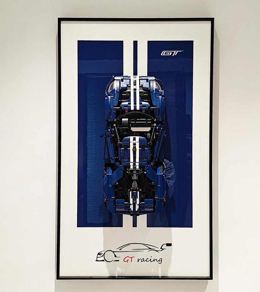 icuanuty Display Wallboard for LEGO Technic Ford GT Car 2022 42154 112 Scale Compatible with Lego Ford GT Cars Gift Ideas for Lego Car Wall Mount Enthusiasts177 x 295 in Only Display Wallboard