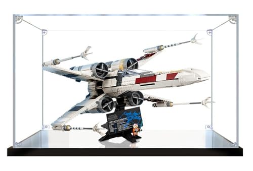 Acrylic Display Case Compatible with Lego 75355 XWing Starfighter Brick Model Assemble Dustproof Showcase Clear Thick Display Case for Collectibles Toys A3mm