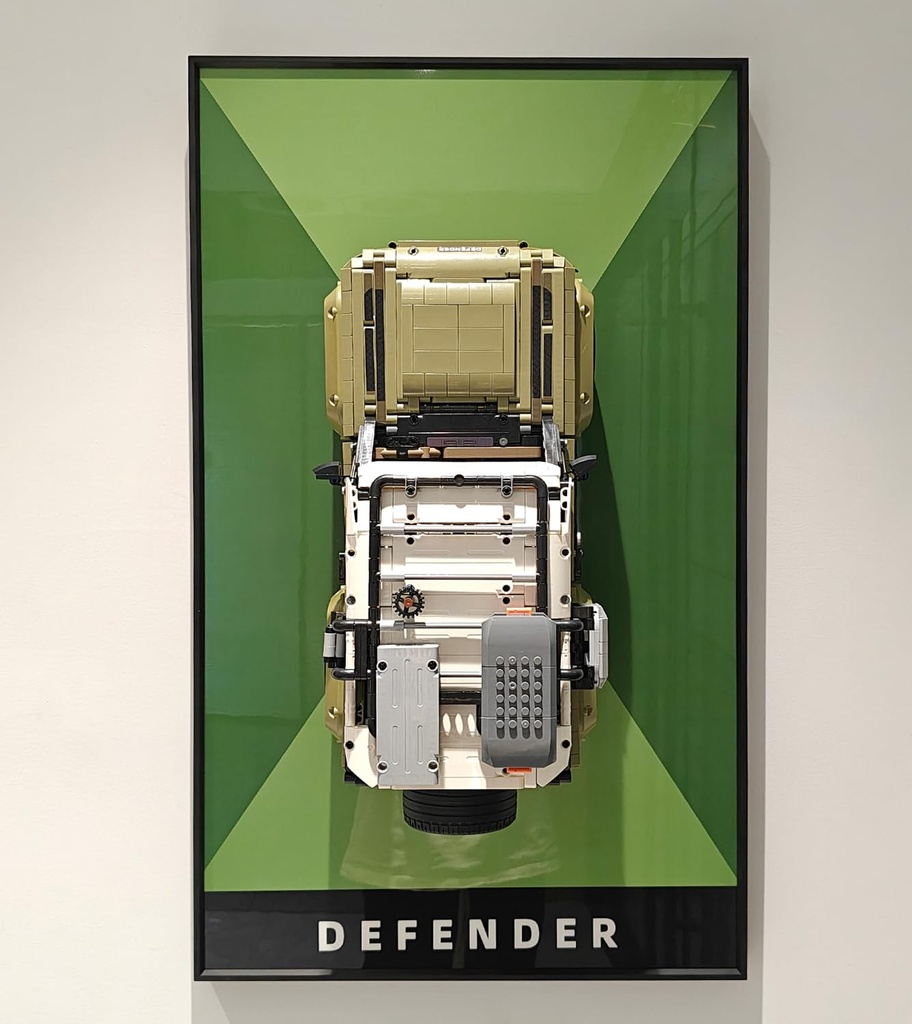 icuanuty Display Wallboard for Lego Technic Land Rover Defender 42110 Gift Ideas for Lego Car Wall Mount Enthusiasts177 x 295 in Only Display Wallboard