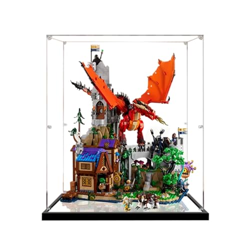 Figures Display Box for LEGO 21348 for Dungeons Dragons Red Dragons Tale Acrylic Dustproof Transparent Custom Display Case No Model mirror3mm