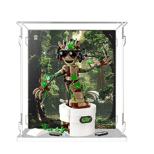 BoHeart Acrylic display case for Lego 76297 Dancing Grootcustomizedtransparent Dustproof display box can be collectedsize22x22x25cm Model Not Included