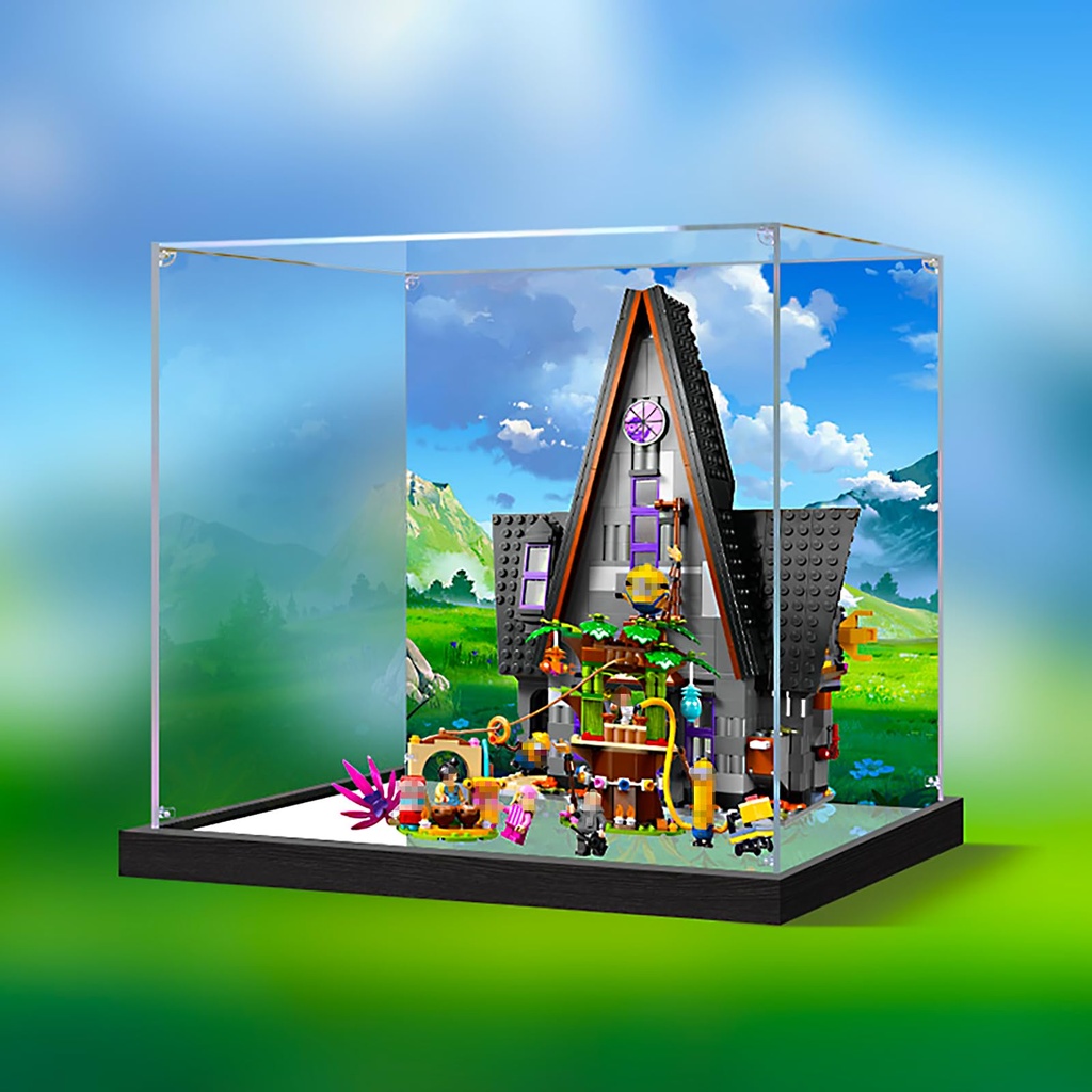 Acrylic Display Case for Lego modle Display Box Compatible with Lego 75583 Not Include The Lego Set background