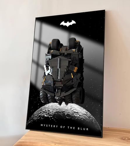 iCUANUTY Wall Panel for Lego Technic DC Batman Batmobile Tumbler 76240 Adult Decorative Painting Model Display for Lego Lovers 75x45cm