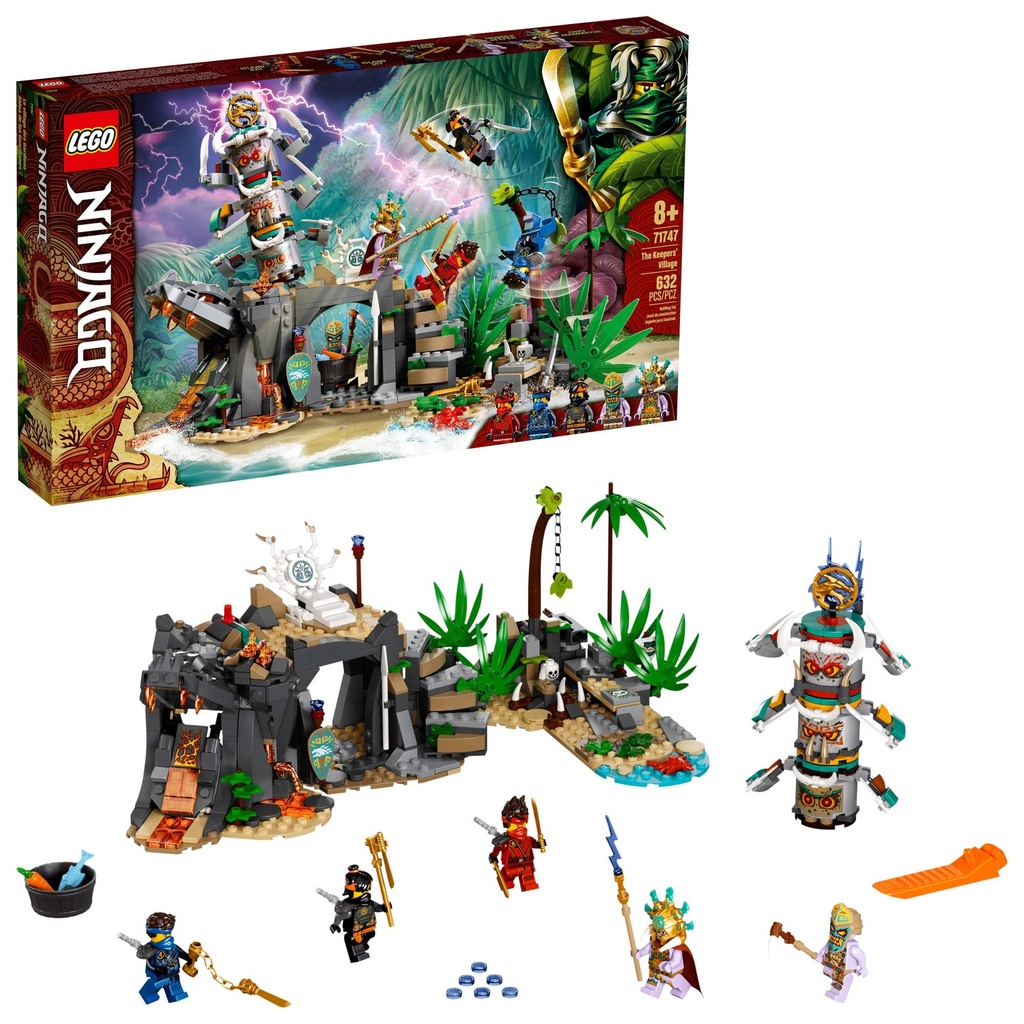 LEGO NINJAGO The Keepers Village 71747 Building Kit Ninja Playset Featuring NINJAGO Cole Jay and Kai Cool Toys for Kids Aged 8 and Up Who Love Ninjas and Creative Play 2021 632 Pieces