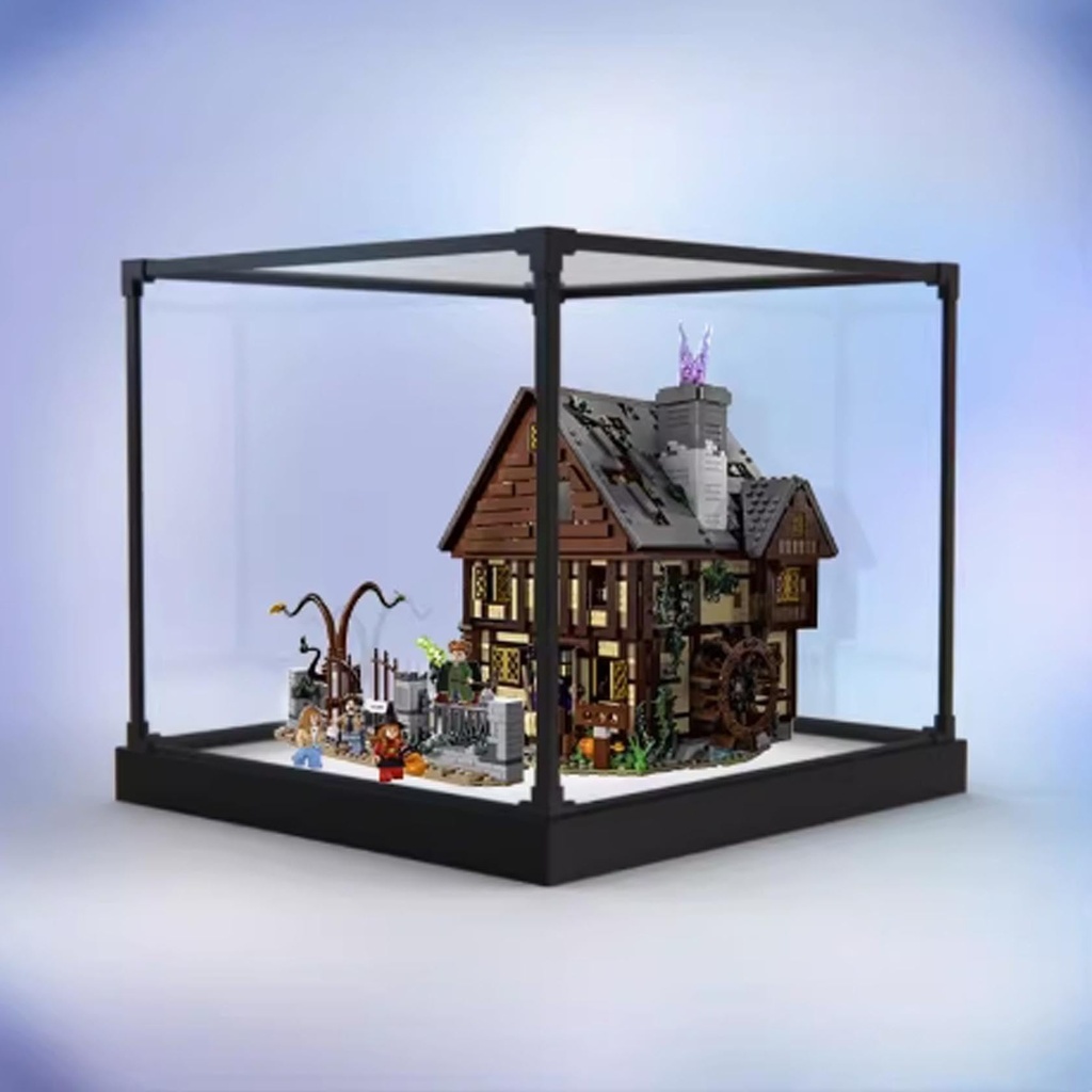 Acrylic Display Case For Lego 21341 Magic House Model Dustproof Transparent Acrylic Display Case Storage Box Model Not Included White base