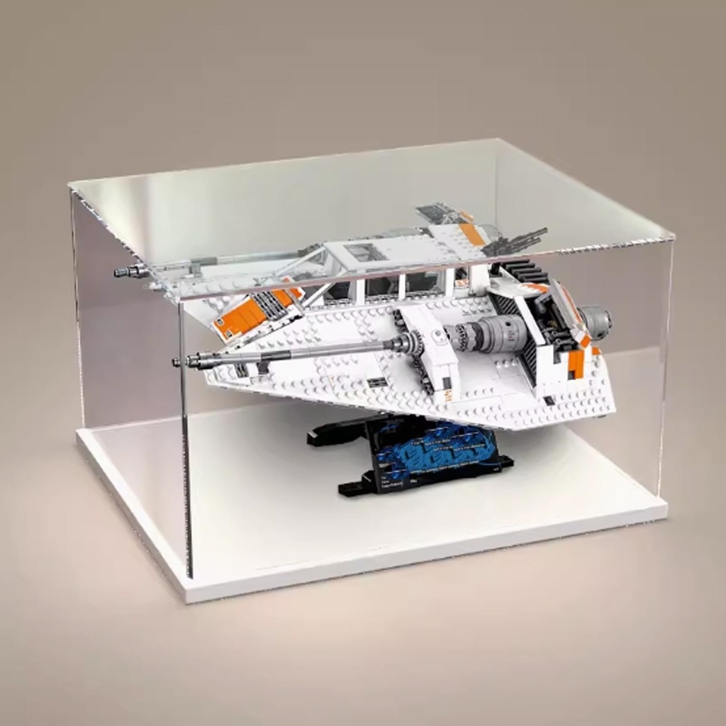 Acrylic Display Case For Lego 75144 Snow Fighters Model Dustproof Transparent Acrylic Display Case Storage Box Model Not Included White base
