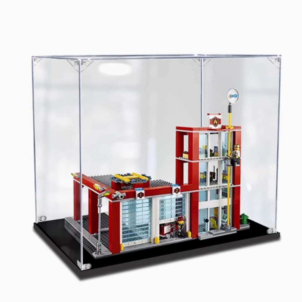 Transparent Acrylic Display Case for Lego 60004 General Directorate of Fire Services Dustproof Display Case Model not included 3mm