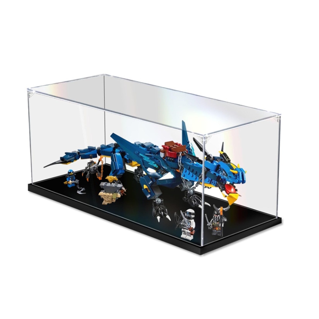 This Acrylic Display case is Designed for LegoThunderbolt Storm Divine Dragon 70652 Model not Included 3mm