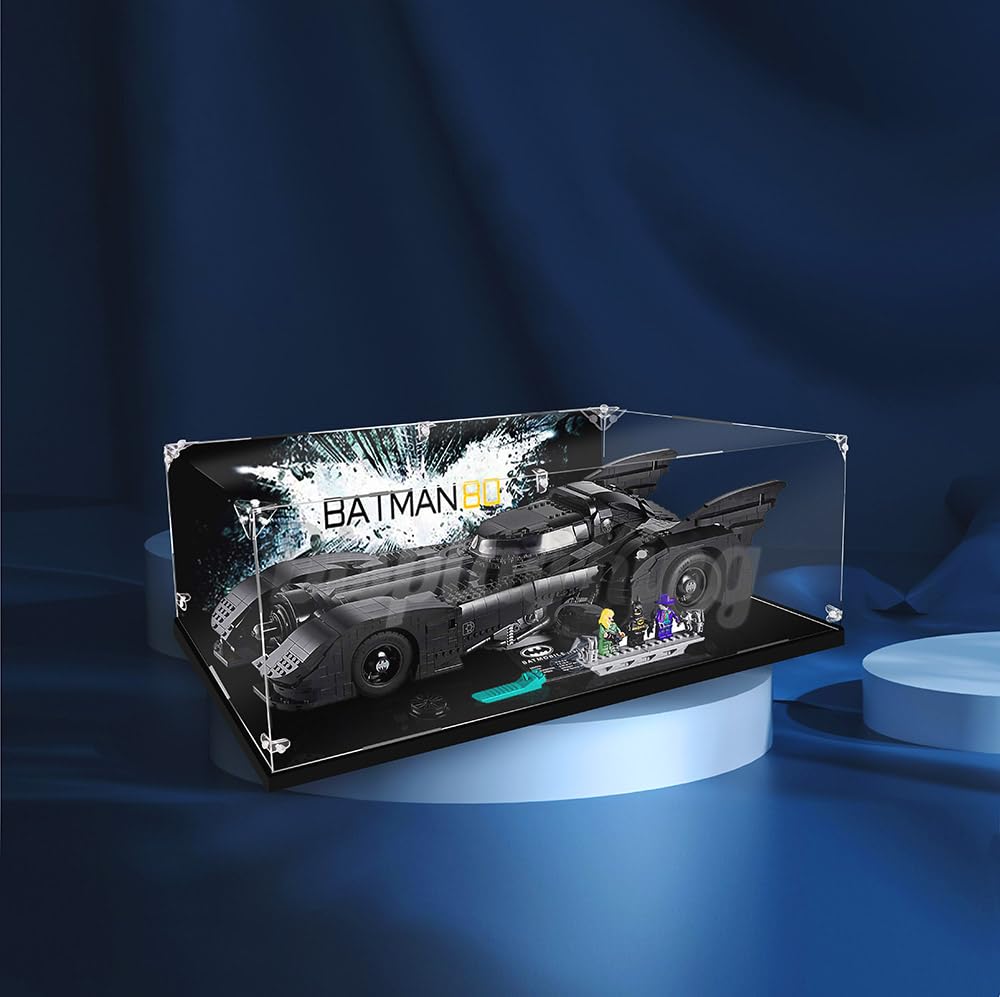 Acrylic Display case with Screw for Lego Batman1989 Batmobile 76139 3mm Thickness Lego Set is not Included with Theme BackgroundUS Stock