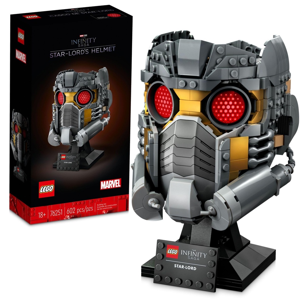 LEGO Marvel StarLords Helmet Set 76251 Collectible Model Kit for Adults to Build Home Décor Creative Activity Gift Idea