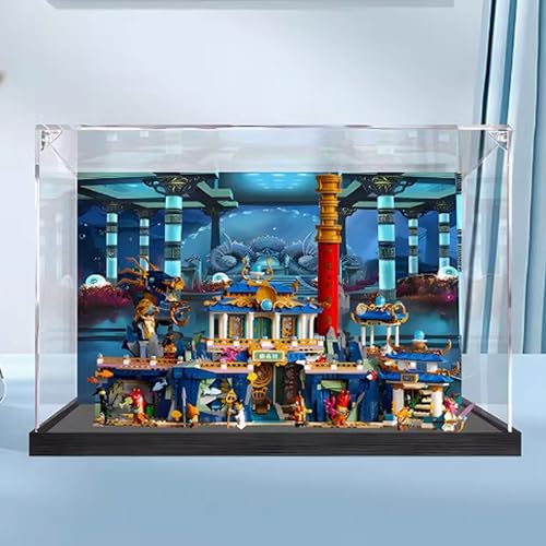Acrylic Display Case Compatible with Lego 80049 Dragon Palace Model Set Dustproof Transparent Display Case Storage Box Display Case Only Background Model