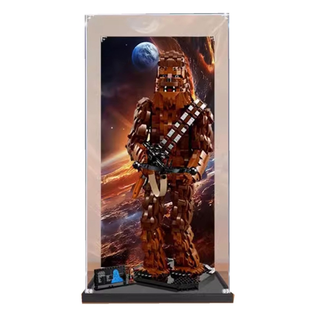 Acrylic Display Case for Lego 75371 Chubaca Transparent Dustproof Display Box Compatible with Lego 75371 Kit Model not Included
