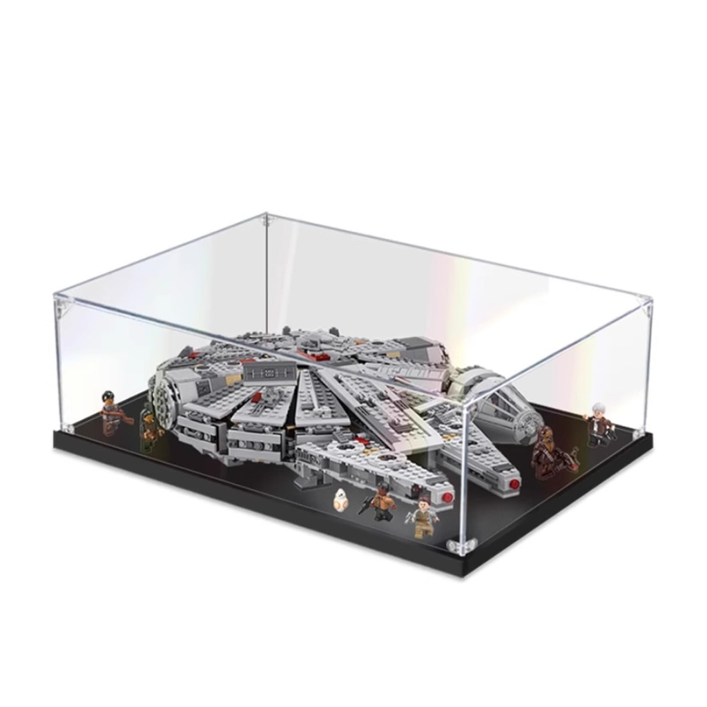 Acrylic Display Case for Lego Star Wars Millennium Falcon 75105 Dustproof Display Box compatible with Lego Model Showcase Gift 3mm