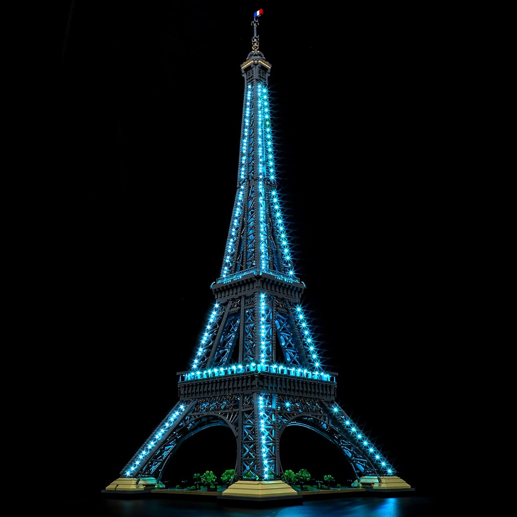 BRIKSMAX Led Lighting Kit for LEGO10307 Eiffel Tower RemoteControl Version Compatible with Lego Architecture Building Blocks Model Not Include Lego Set