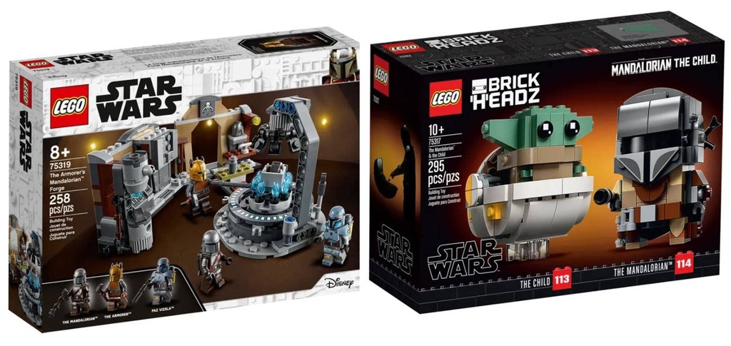 Lego Star Wars The Armorers Mandalorian Forge 75319 Brickheadz Mandalorian The Child 75317 Exclusive Set