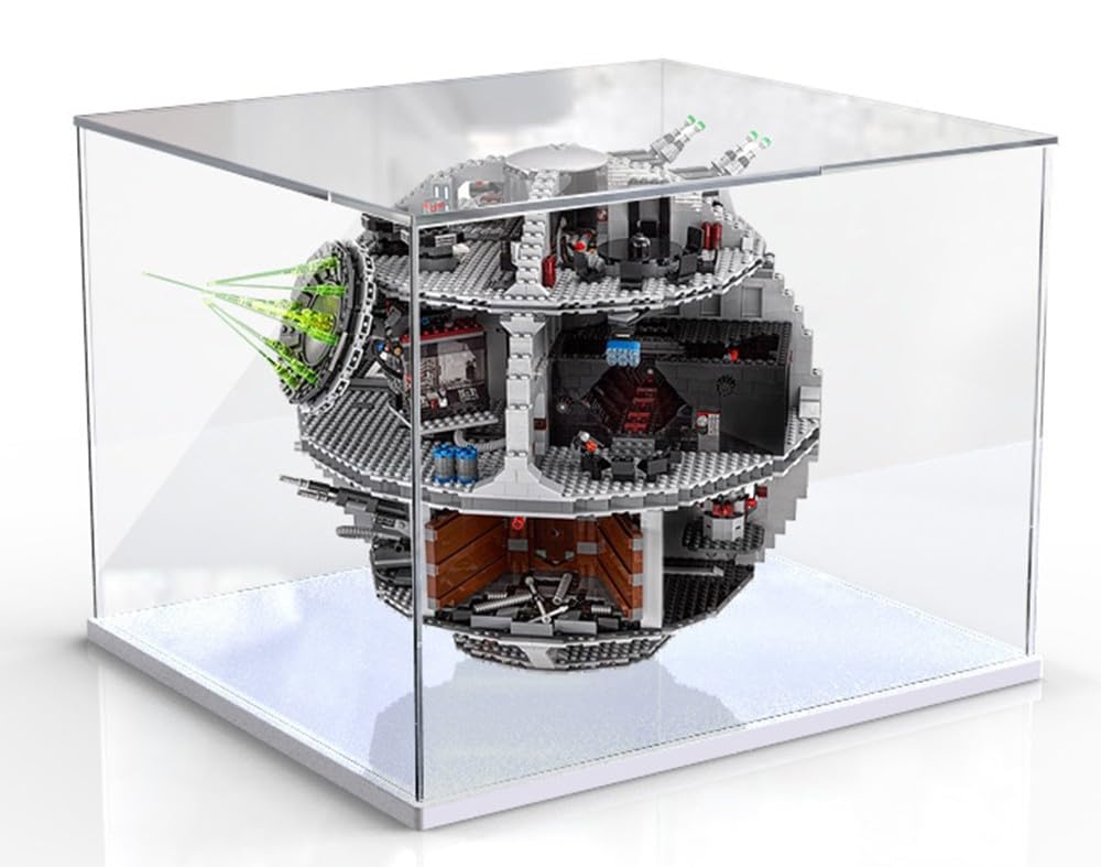 Acrylic Display Case Compatible with Lego 75159 Death Star Building Block Model Dustproof Transparent Display Box Showcase for Lego 75159 Display Box Only B2mm