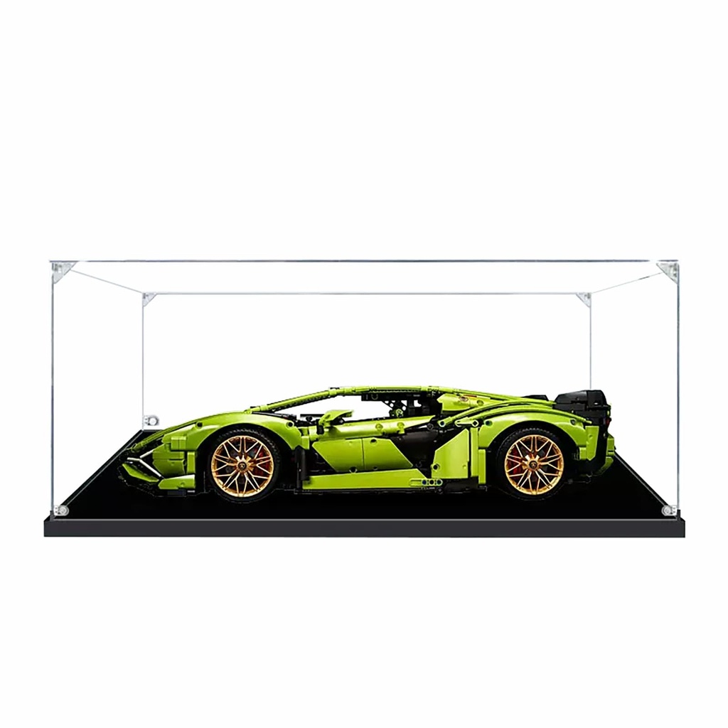 Figures Display Box for LEGO 42115 Techniic Lamborghinni SIAN Acrylic Dustproof Transparent Display Case No Model 2mm