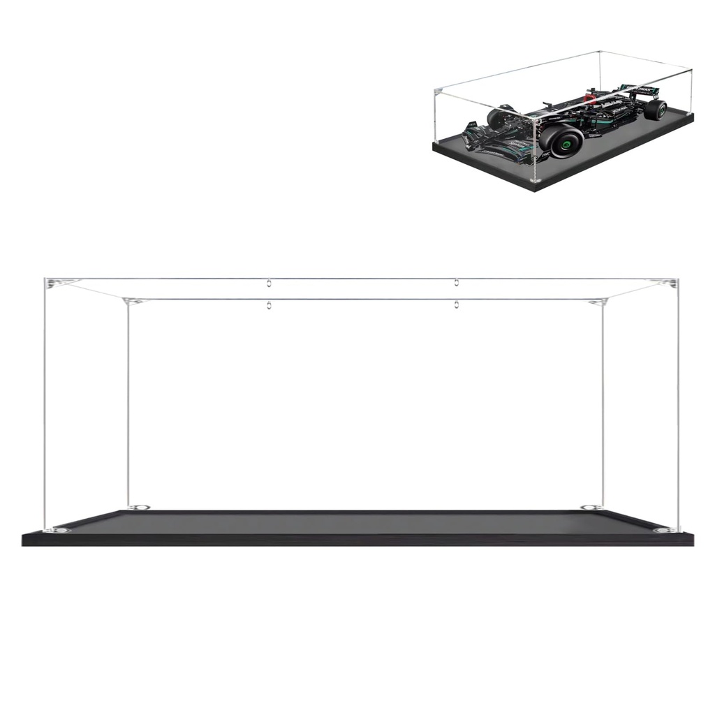 BOOVAX Display Case for Lego 42171 Acrylic Clear Collectible Display Box for MercedesAMG F1 W14 E Performance Model 70x30x20cm