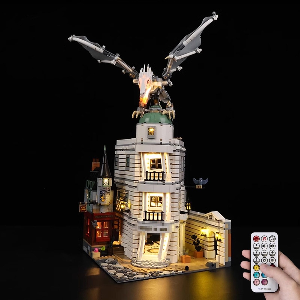 BoHeart LED Light Kit for LEGO 76417 Gringotts Wizarding Bank Compatible with LEGO 76417 Model Excludes Model Kit Remote Control Version