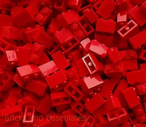 LEGO BRICKS RED 2x1 Pin Part 3004 Stud Dimensions 1x2x1 Dimensions LxWxH 08cm x 16cm x 11cm FREE UK TRACKED POSTAGE From sets Supplied in Bricks and Baseplates Packaging 1000