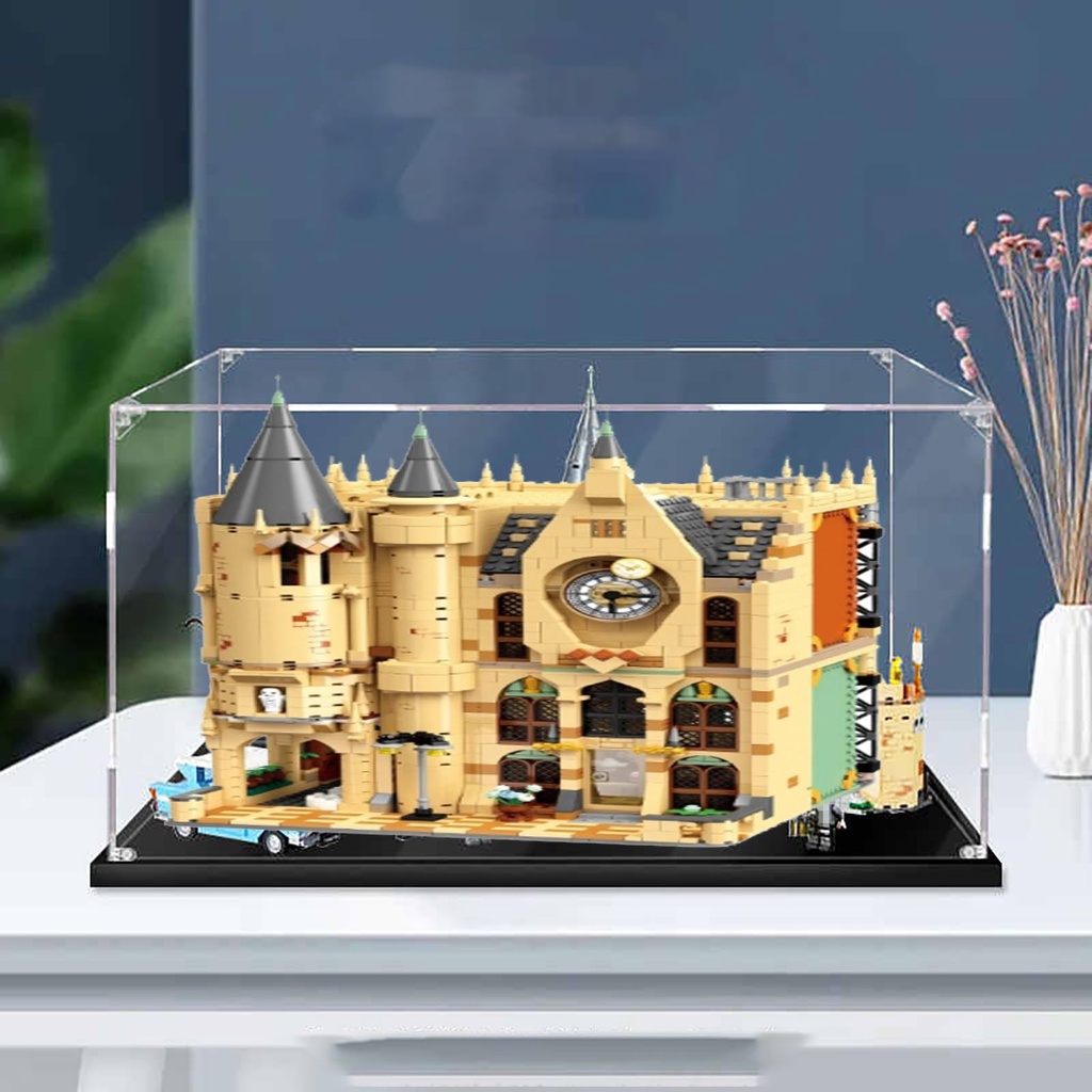 BoHeart Display Box for LEGO 75953 Hogwartts Whompingg Willoww Acrylic Dustproof Transparent Custom Display Case No Model mortise tenonblack