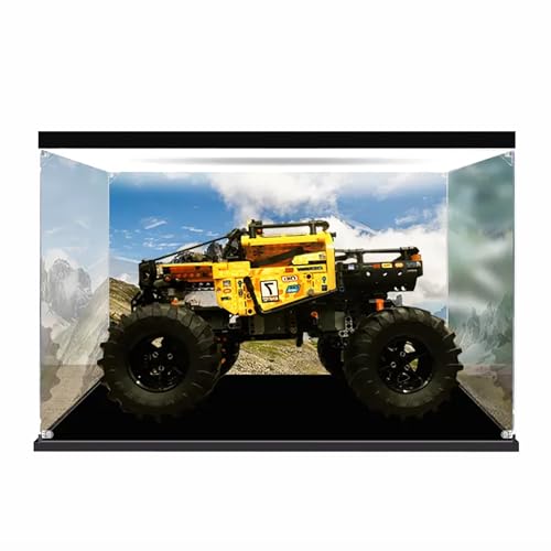 Figures Display Box for LEGO 42099 4x4 X Treme Off Roadder Acrylic Dustproof Transparent Custom Display Case No Model backgroundtop light box