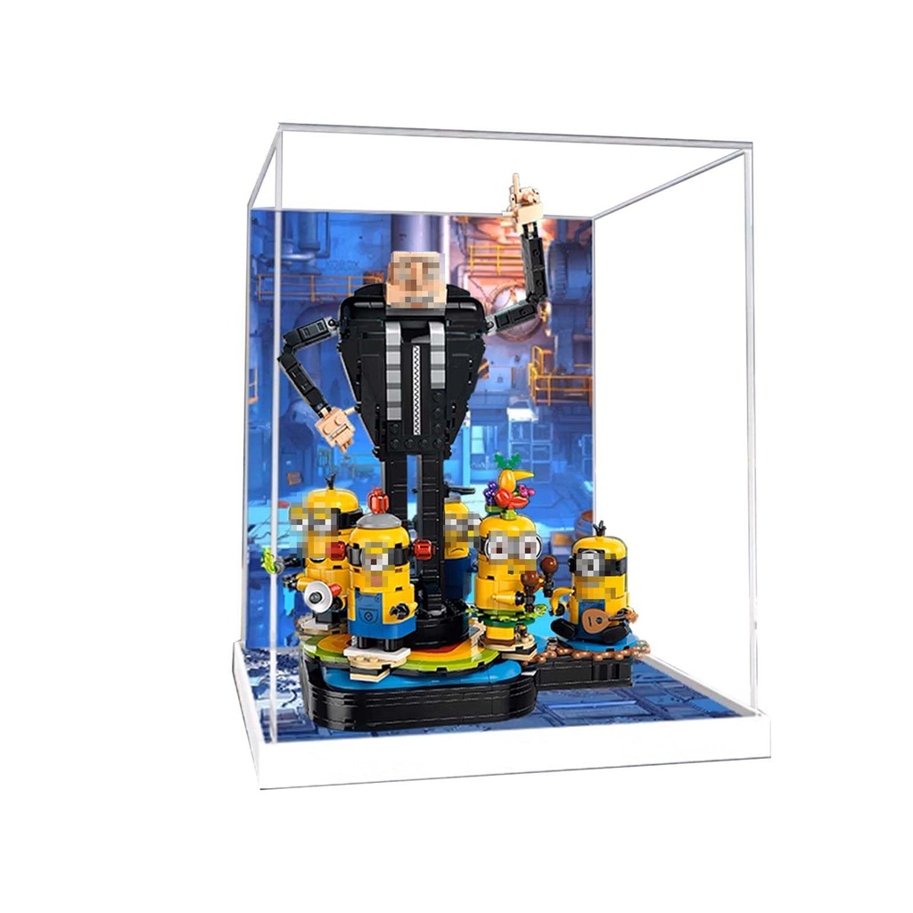 TRUSTFAR Acrylic Display Case for Lego 75582 Gru and for Minions Dustproof Transparent Clear Protective Case Compatible with Lego 75582 The model NOT included background