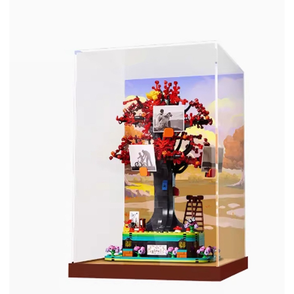 Acrylic Display Clear Collectors Box Compatible with Lego 21346 Family Tree Building Block Model Dust Storage Box Display Box Box Only