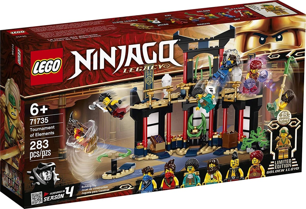 LEGO NINJAGO Legacy Tournament of Elements 71735 Temple Toy Building Set Featuring Ninja Minifigures 2021 283 Pieces