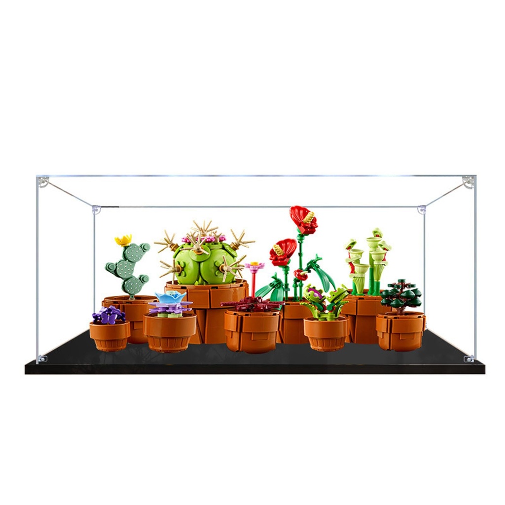 Transparent Acrylic Display Case for Lego 10329 Tiny Plants Building Set Customizable Size and BackgroundOnly Display Case 3MM