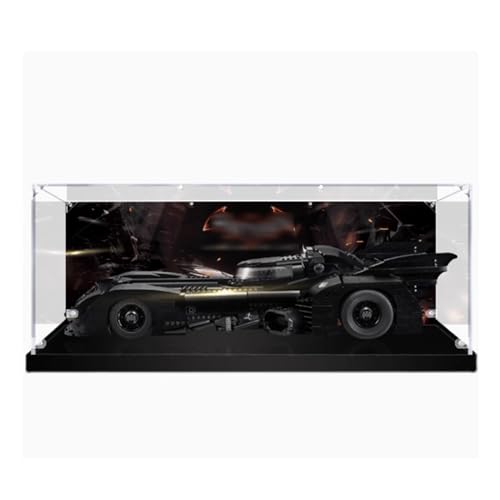 Acrylic Display Case Compatible with Lego 76139 Chariot Model Set Dustproof Transparent Display Case Storage Box Display Case Only Painted Background