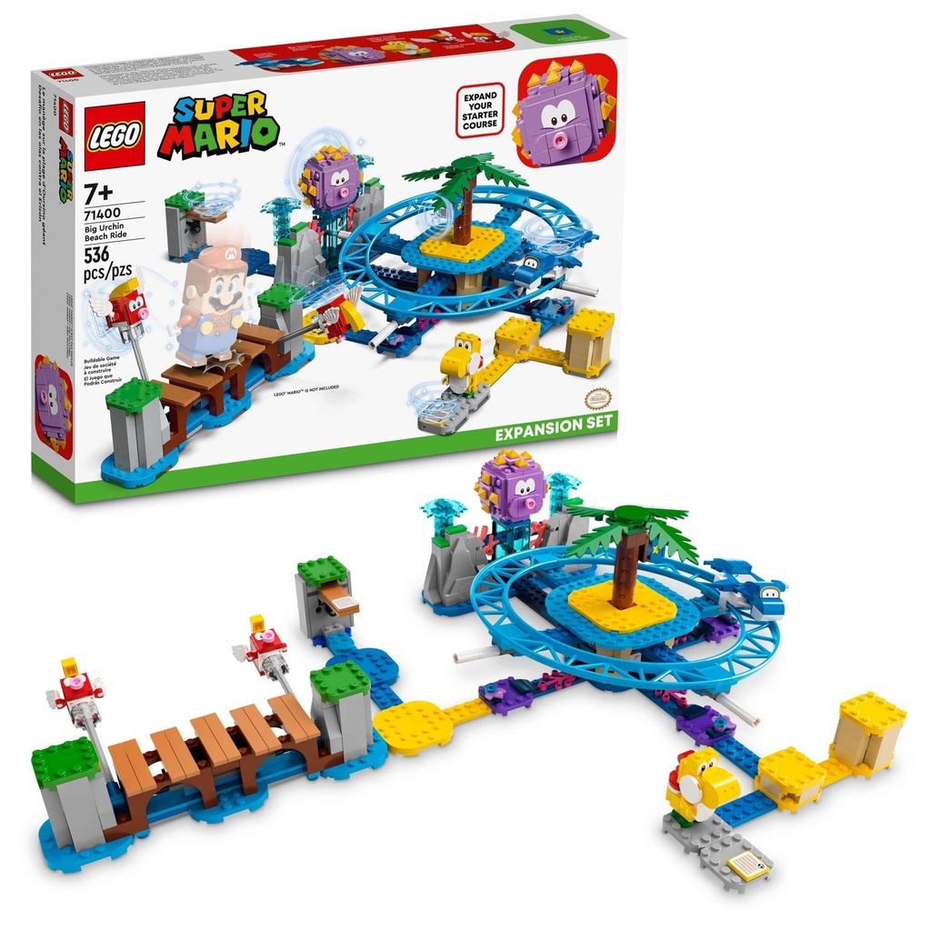 LEGO Super Mario Big Urchin Beach Ride Expansion Set 71400 Building Kit Collectible Toy for Kids Aged 7 and up 536 Pieces